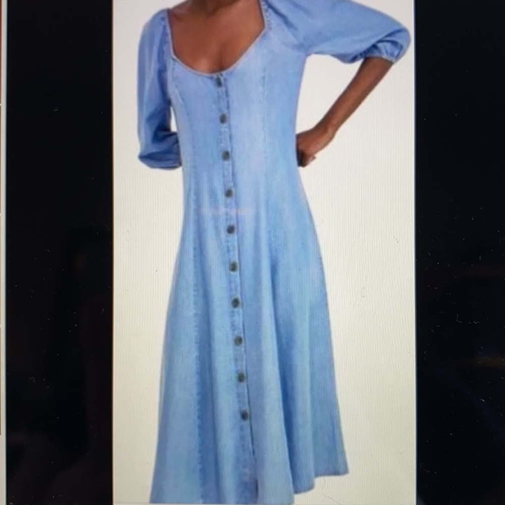 Zara Woman Premium Denim Collection Romance Dress